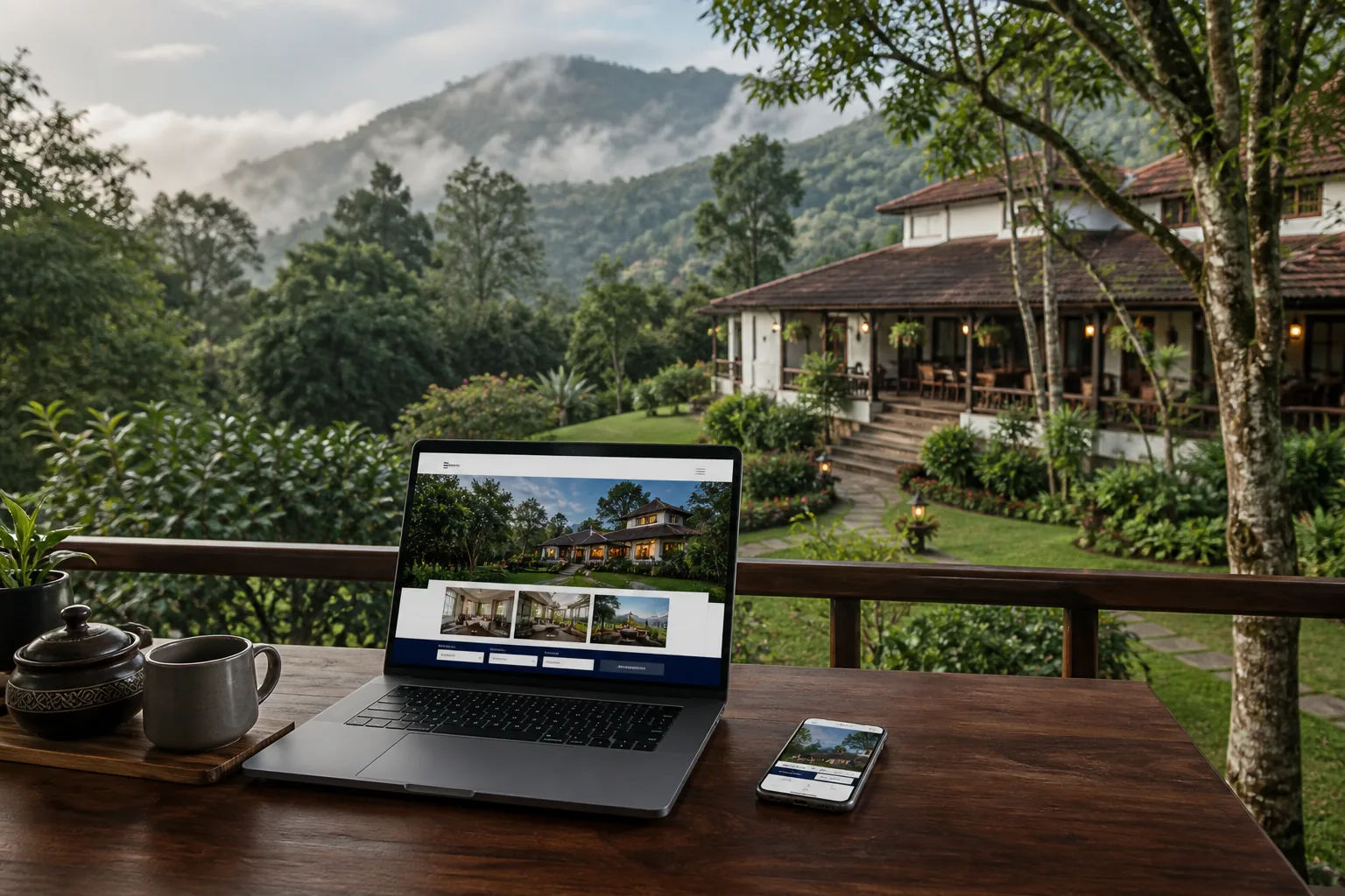 Professional website for a resort or homestay in Coorg