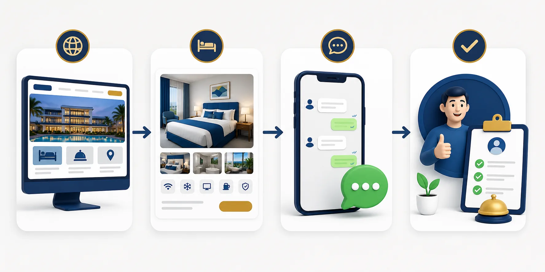 Direct enquiry flow for resort and homestay websites