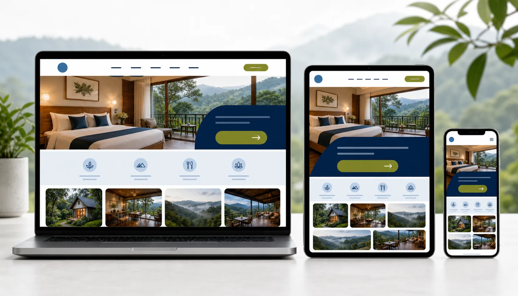 Responsive resort and homestay website design